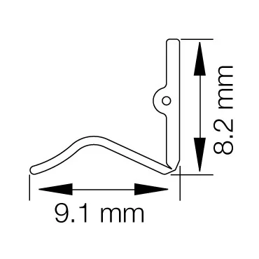 Bürstenleiste - F-MODELL- 3 METER - 211/200mm - ALUMINIUM