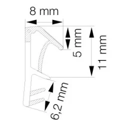 Gasfeder 300mm 10/21mm