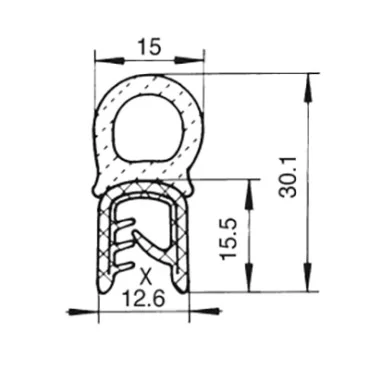 Kantliste 4-7mm m. toptæt.