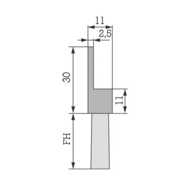 Flexibel Børsteliste 100/70mm
