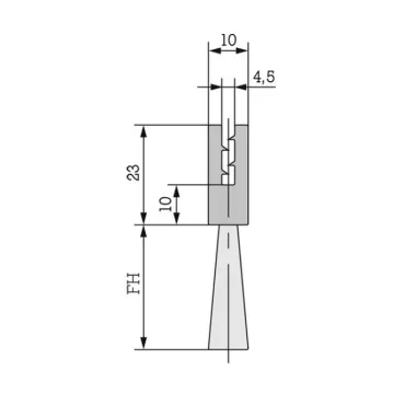 Flexibel Børsteliste U-4/43/20mm