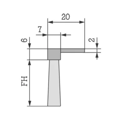 Flexibel Børsteliste P-26/20mm