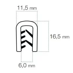 Kantlister Grå 3-5mm PVC
