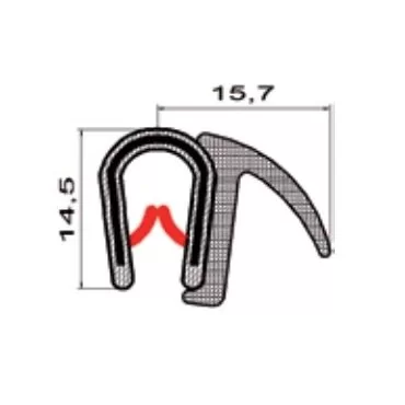 Kantliste m. sidetæt.