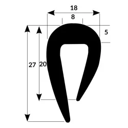 PVC0010 Fenderliste Sort