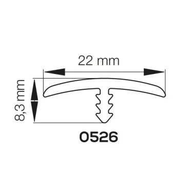 Tischvorderleiste für 22 mm Platte