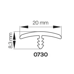 Tischvorderleiste für 20 mm Platte