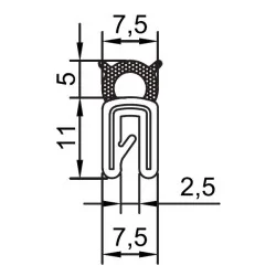Kantenschutz 1-2mm m. top dichtung.