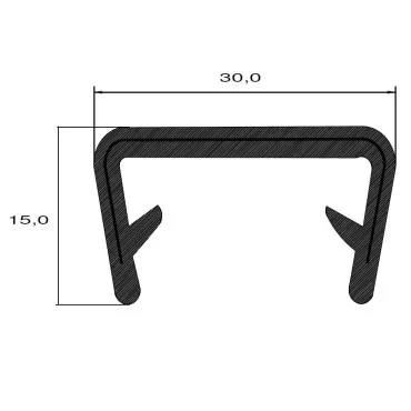 Kantenschutz 20-23mm Schwarz