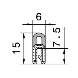 Kantenschutz 0,5-2mm m. top dichtung.