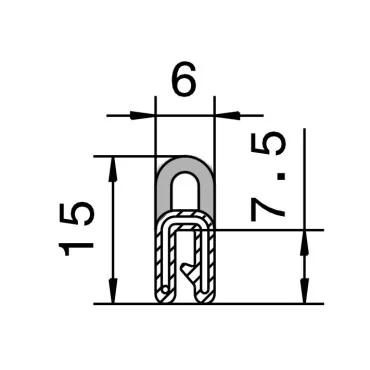 Kantenschutz 0,5-2mm m. top dichtung.