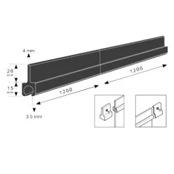 240cm Montageschiene