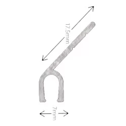 Børsteliste - F-MODEL - 1 METER - 21/14mm - ALUMINIUM
