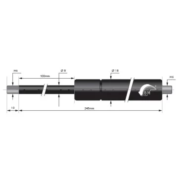 Gasfedern 100mm 8/18mm