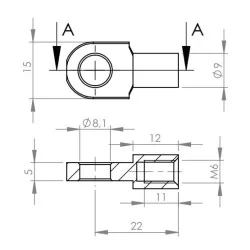 Auge Ø8,1mm Stahl
