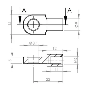 Auge Ø8,1mm Stahl