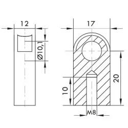 Auge Ø10,1mm Stahl