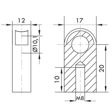 Auge Ø10,1mm Stahl