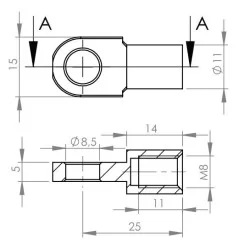 Auge Ø8,5mm Stahl