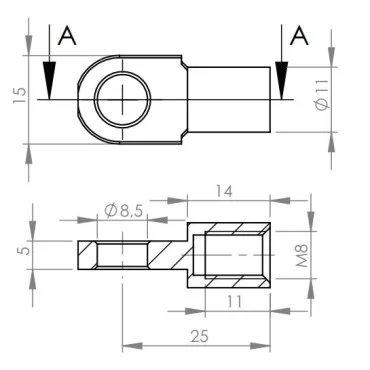 Auge Ø8,5mm Stahl