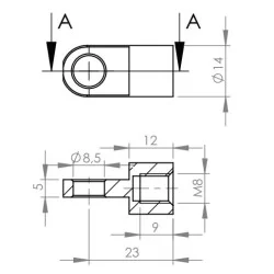 Auge Ø8,5mm Stahl