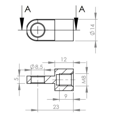 Auge Ø8,5mm Stahl