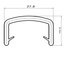 Kantenschutzprofil 17-20mm Schwarz