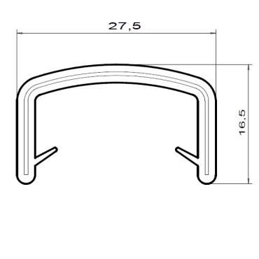 Kantenschutzprofil 17-20mm Schwarz