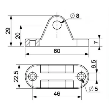 Augenhalterung Ø8mm Stahl