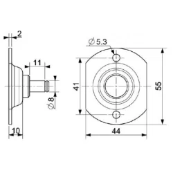 Halter Ø8mm