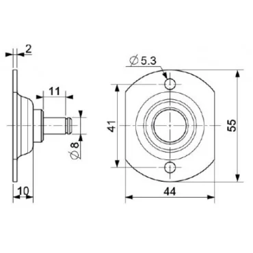 Halter Ø8mm