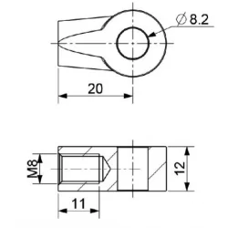 Auge Ø8,2mm Stahl