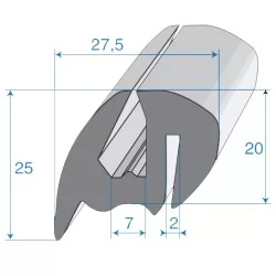 G6-7/P2mm S-Typ Verglasungsprofile