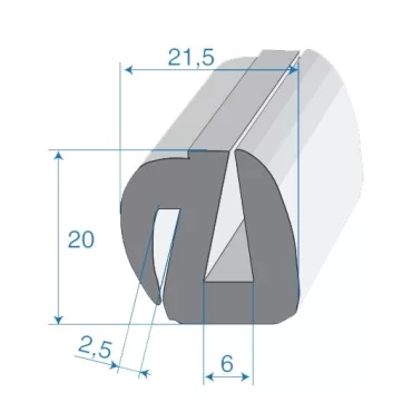 G6/P2-3mm S-Typ Verglasungsprofile