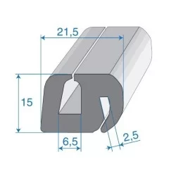 G6-7/P2-3mm S-Typ Verglasungsprofile