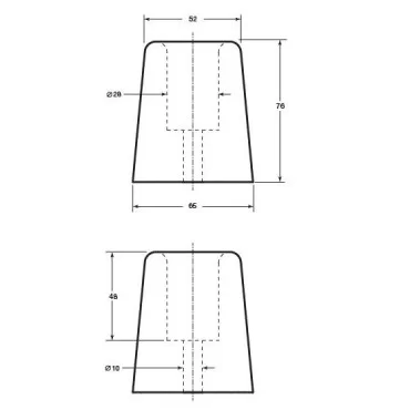 PVC1417 Abschluss für Scheuerleisten, weiss