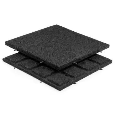 Gummifliesen Schwarz 30mm 500x500mm