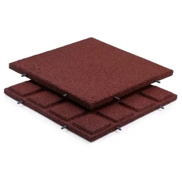 Gummifliesen Rot 30mm 500x500mm