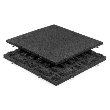 Gummifliesen Schwarz 40mm 500x500mm