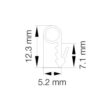 G5-6/P2mm S-Typ Verglasungsprofile