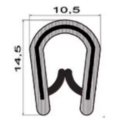 Kantenschutzprofil POM 1-4mm Schwarz