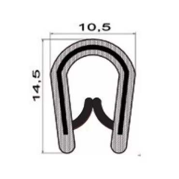 Kantenschutzprofil POM 1-4mm Schwarz