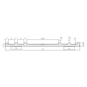 Fassadenprofil 70x2mm