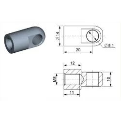 Auge Ø8,1mm Stahl