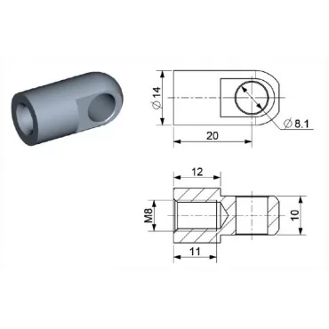 Auge Ø8,1mm Stahl