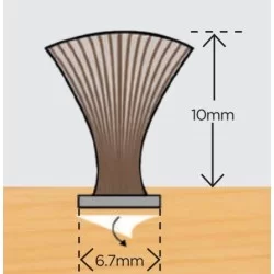 Flexibel Bürstenleiste in Grau 10mm