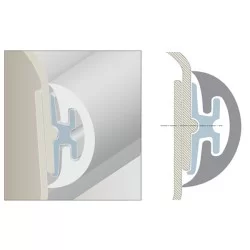 3m - PVC204 Fenderliste Sort