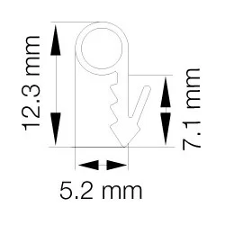 G5-6/P2mm S-Typ Verglasungsprofile