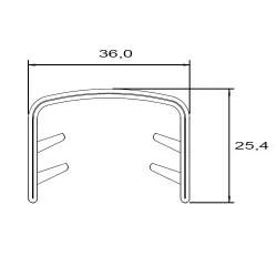 28-32mm Kantenschutzprofil Schwarz