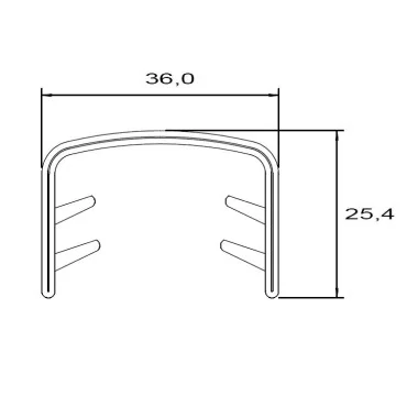 28-32mm Kantenschutzprofil Schwarz